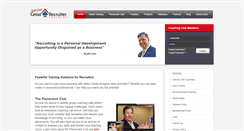 Desktop Screenshot of greatrecruitertraining.com