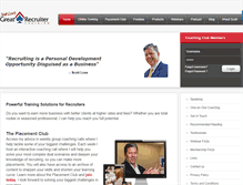 Tablet Screenshot of greatrecruitertraining.com
